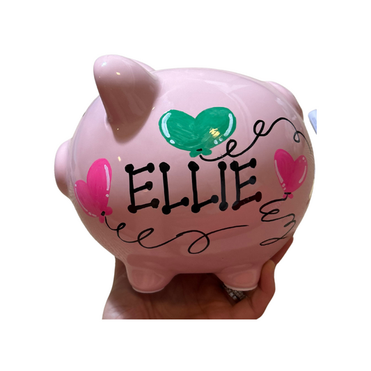 Personalized Piggy Bank PINK